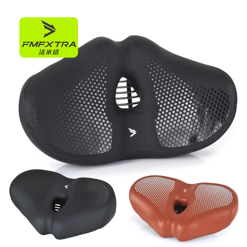 Extra Large Bicycle Cushion Mountain Bike Shaped Saddle Thickened Waterproof Electric Car Saddle 412 Folding Bicycle Seat Cushion