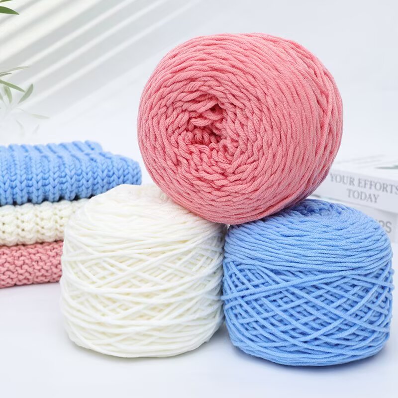 Eight-Strand Lover Cotton Hand-Knitted Scarf Thread Large Ball Special DIY Hat Cluster Thread Hand-Knitted Thick Wool Thread