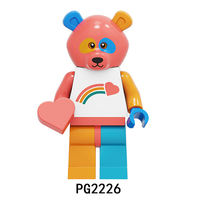 Picture of Cartoon Cartoon animal Princess pumping music plastic assembled building blocks little doll toy mixed batch foreign trade exclusive