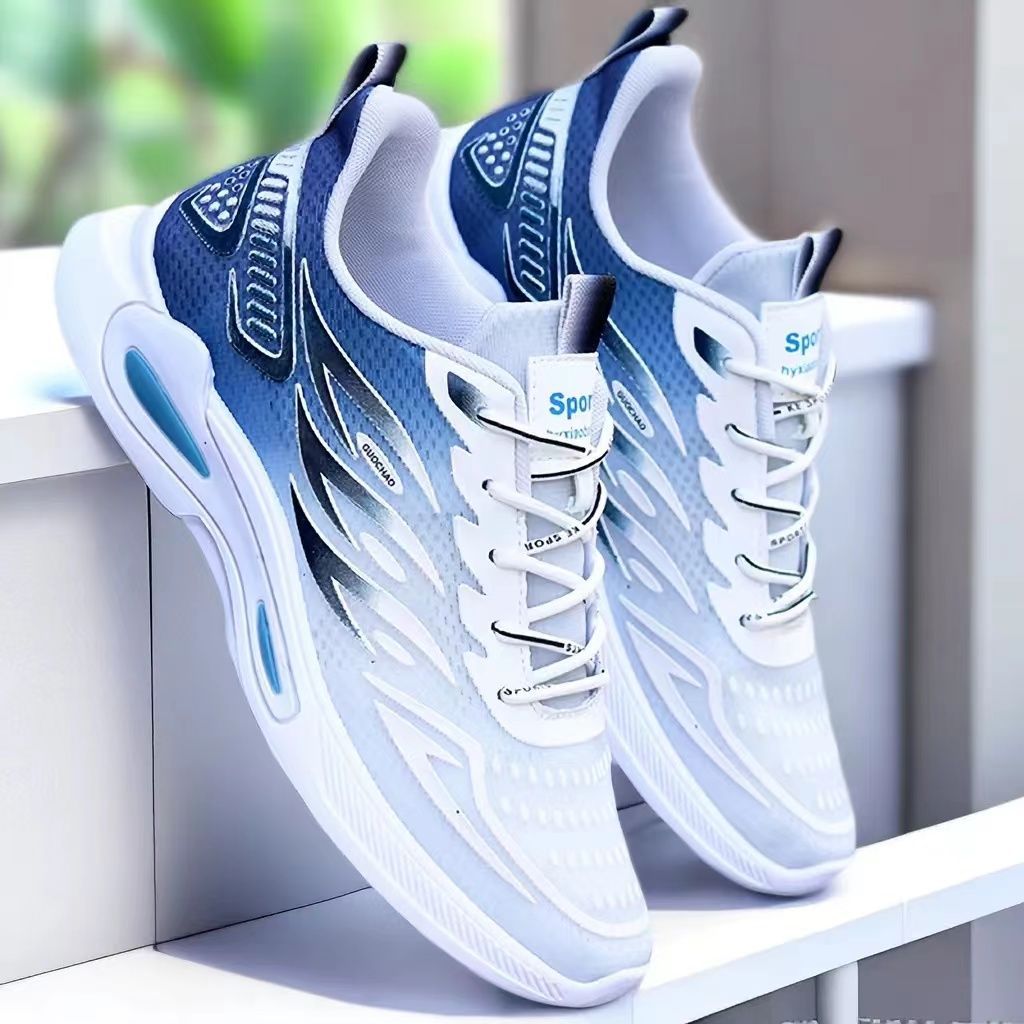 Picture of Autumn Men's Shoes 2025 New Fashion Trendy Fly-Knit Breathable Sports Casual Shoes Student Soft-Soled Comfortable Running Shoes