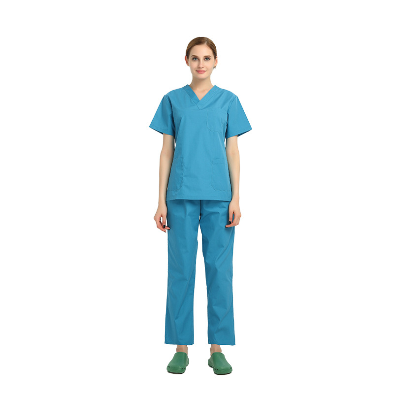 Picture of Hand Washing Clothes Split Suit Surgical Clothes Doctor Nurse Hospital Work Clothes Short-Sleeved Hand Washing Clothes Surgical Clothing Medical