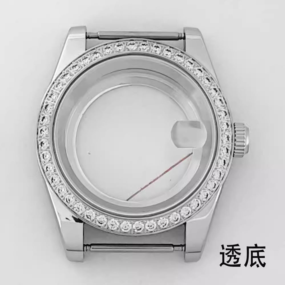 Modified Watch Accessories 39mm Oyster Constant Steel Brick Case Blue Treasure Glass NH35/36 Movement