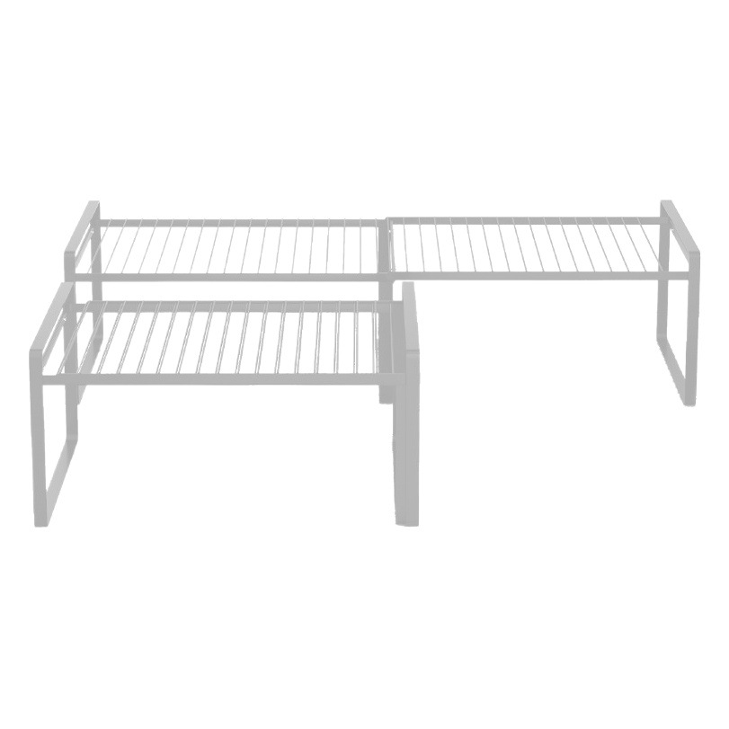 Factory Wholesale Kitchen Retractable Storage Rack Cabinet Partition Layered Dishes Storage Rack Countertop Seasoning Shelf