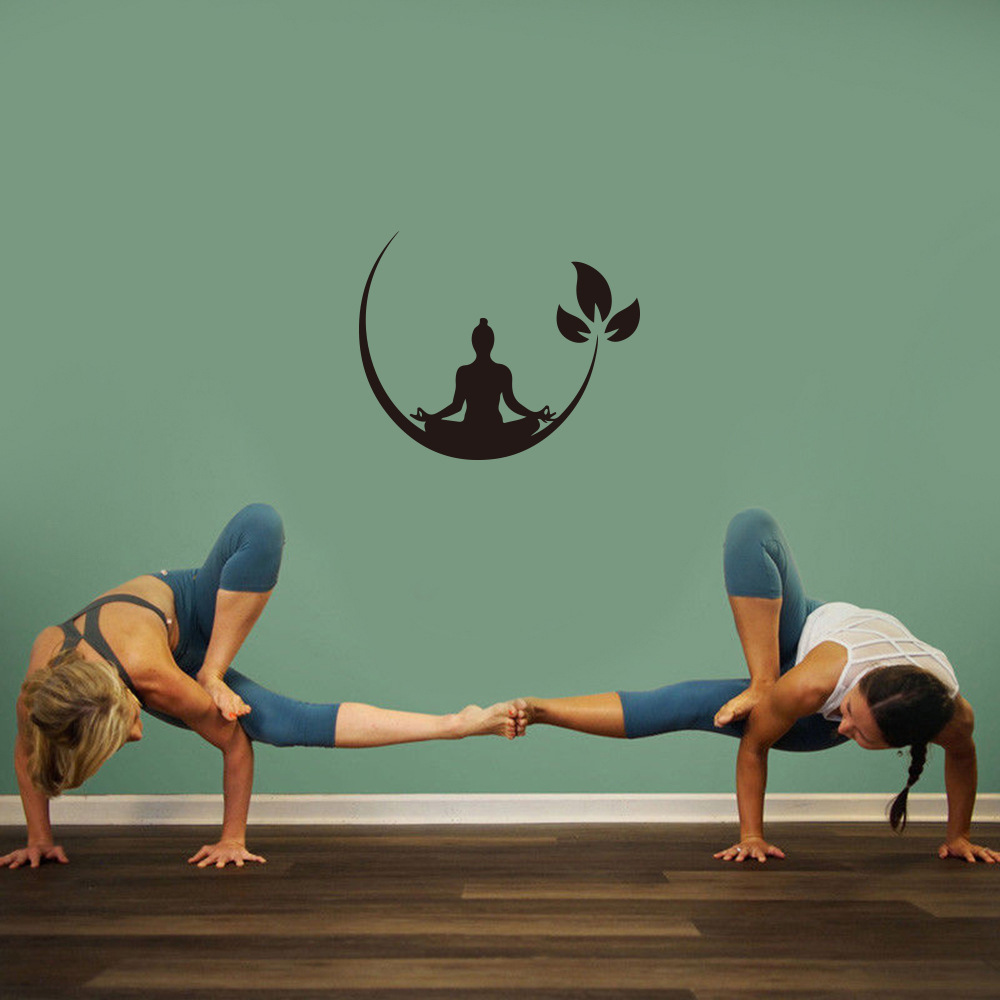 Picture of Yoga Lotus Generation Carved Removable Personalized Fashion Creative Wall Sticker Living Room Sofa Background Js353P