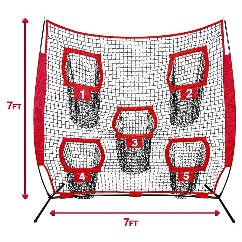 Picture of 7X7Ft Rugby Net Five Hole Quarter Throw Practice Net Indoor Outdoor Training Net Wholesale High Density