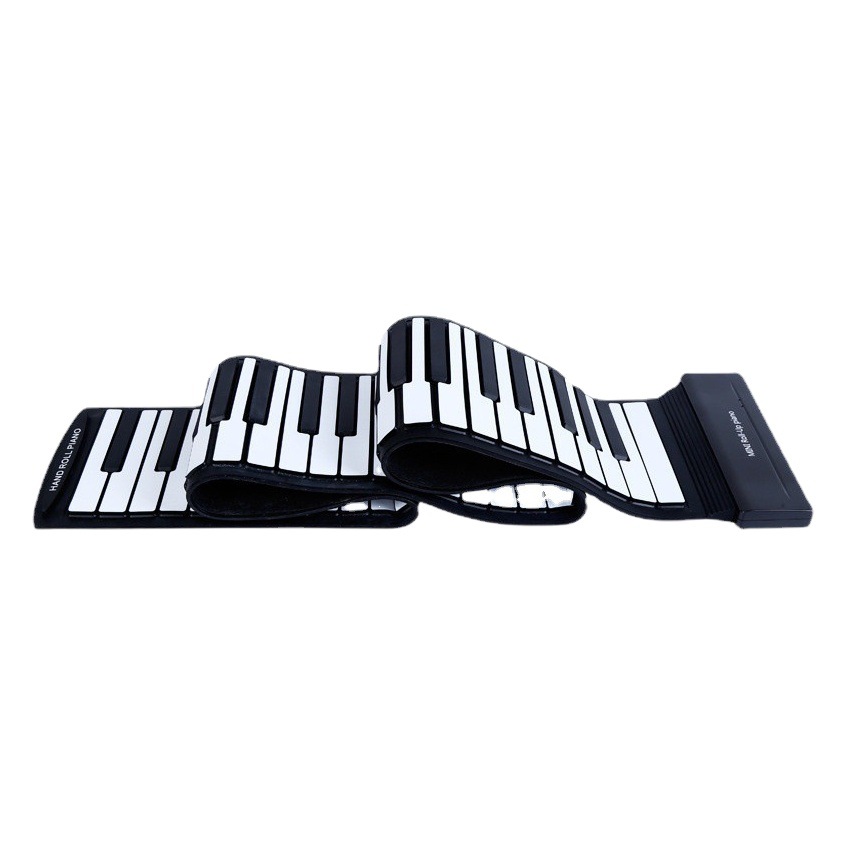 Hand-Rolled Piano 88-Key Thickeneded Silicone Without Speaker Midi Portable Foldableing Digital Piano Adult Beginner Wholesale