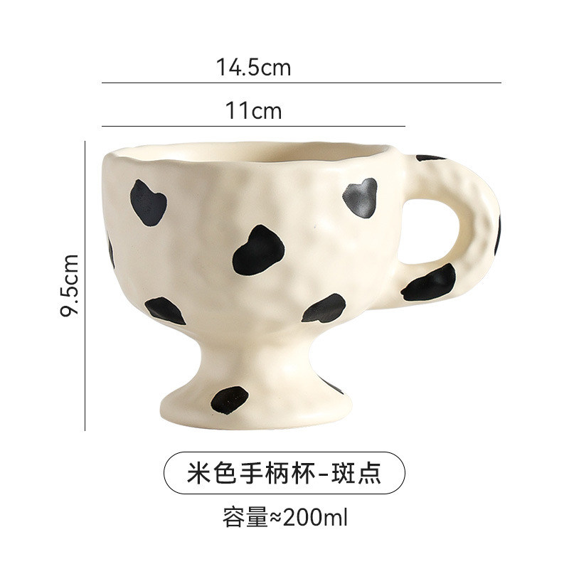 Picture of Personalized Simple Ceramic Creative Mug Hand Kneading Irregular Couple Hand Gift Drinking Cup Tea Cup Tall Coffee Cup