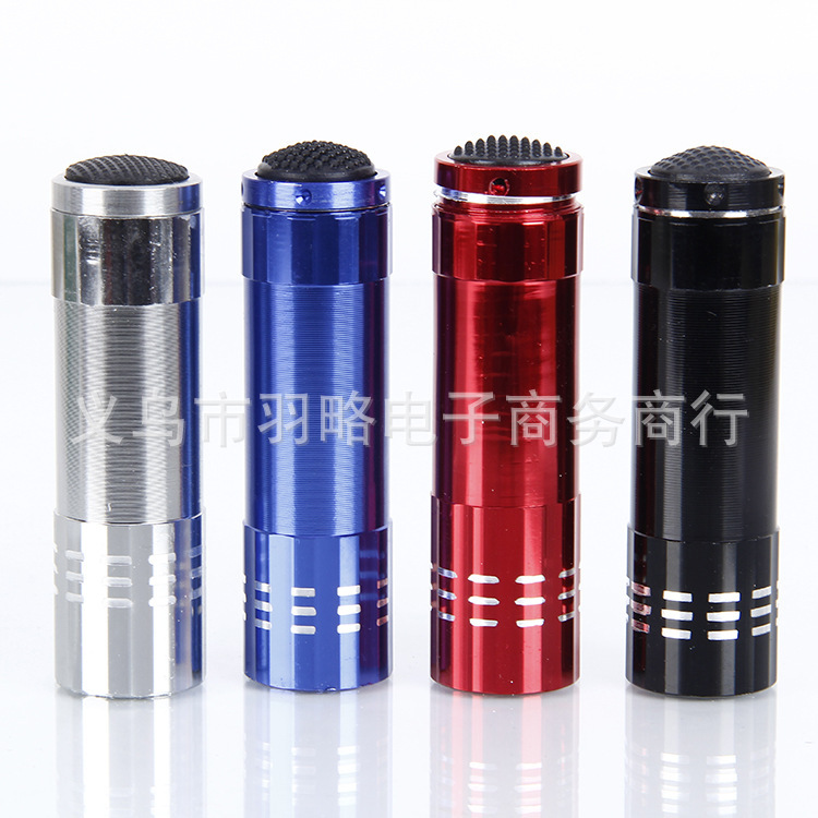 9LED flashlight set Pocket Mini small flashlight aluminum alloy flashlight nine flashlight gift logo