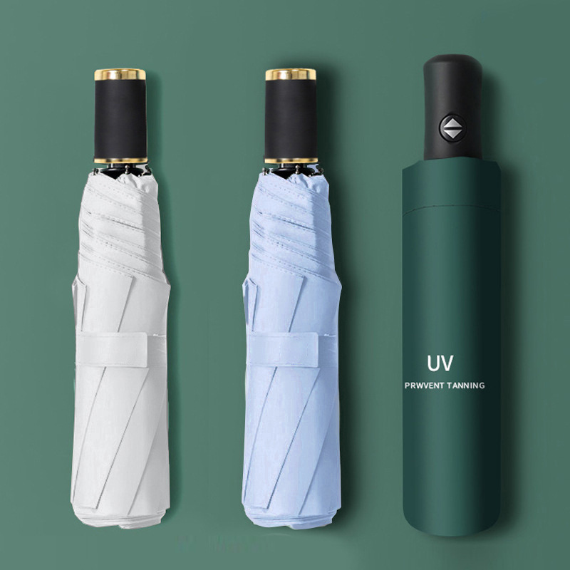 Full-automatic Umbrella Men's Large Double Women's Sunny and Rainy Umbrella Sunscreen Umbrella UV Protection Advertising logo