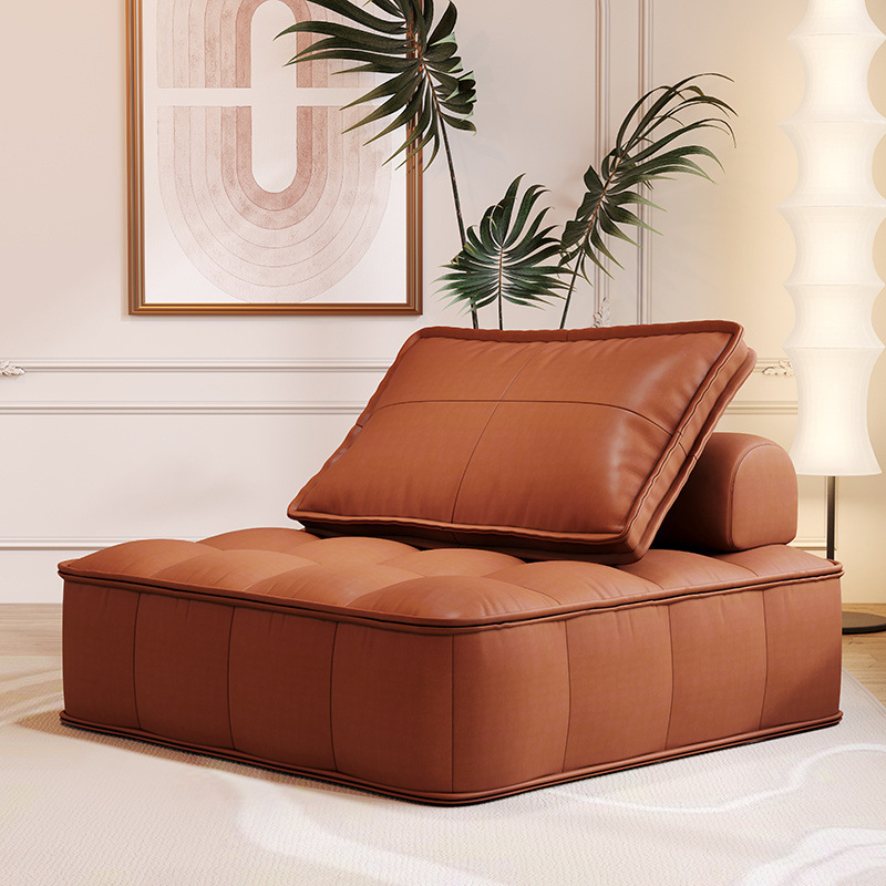 Picture of Light luxury disposable technology cloth tofu block lazy sofa small apartment square living room lounge chair bedroom module flooring