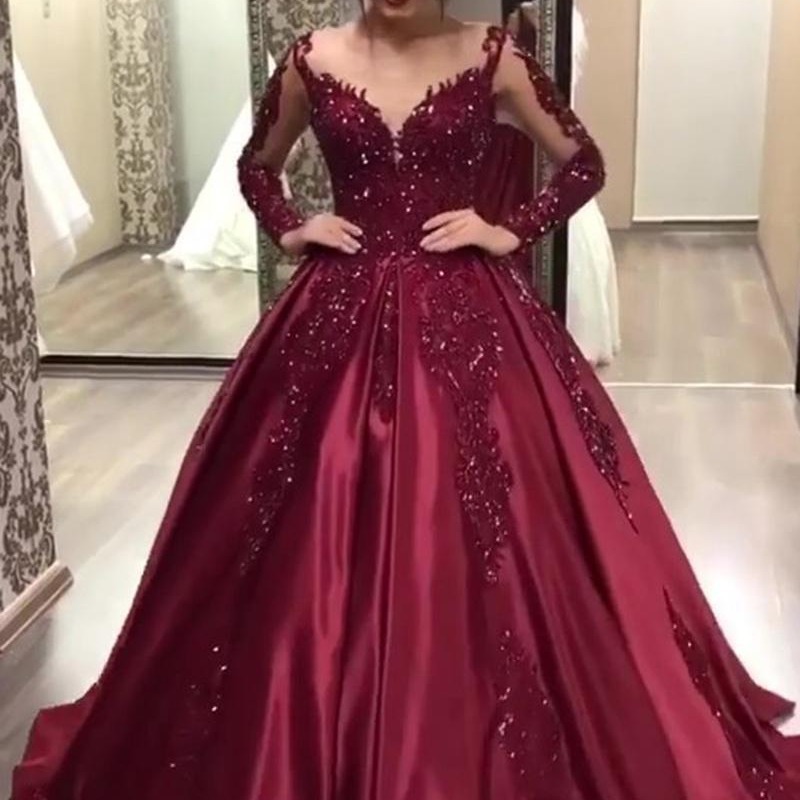 Picture of 2020 New European and American Foreign Trade Women's Independent Station Bronzing Large Sexy Long Dress Trailing Banquet Evening Dress