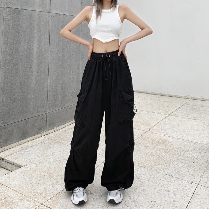 Picture of Design Sense High Street Overalls Women's 2025 New Loose Straight Wide Leg Big Pocket Casual Retro Trendy Pants
