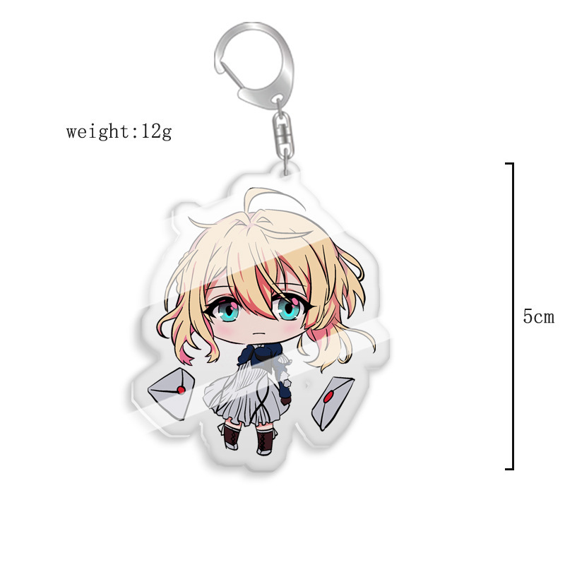 Picture of Cartoon anime peripheral Violet eternal garden transparent keychain Violet acrylic pendant in stock
