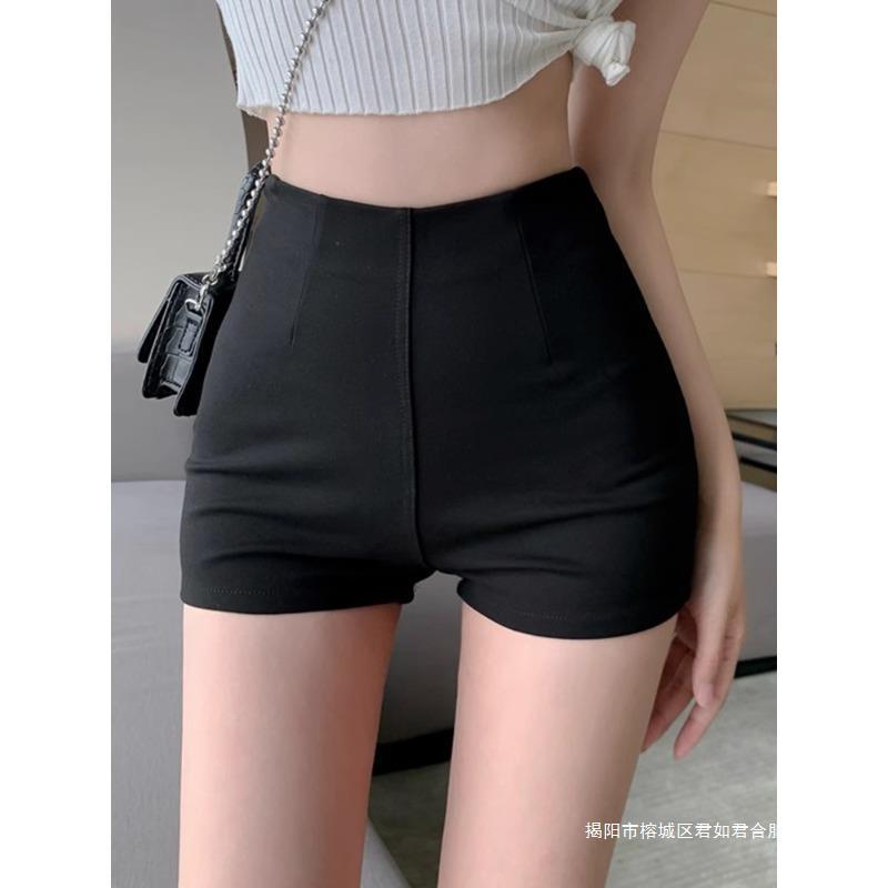 Black Leggings Women's Spring and Summer Outer Wear Anti-Dressing Safety Pants Tight Hip Wrap Pants Small Black Pants Disappearing Pants