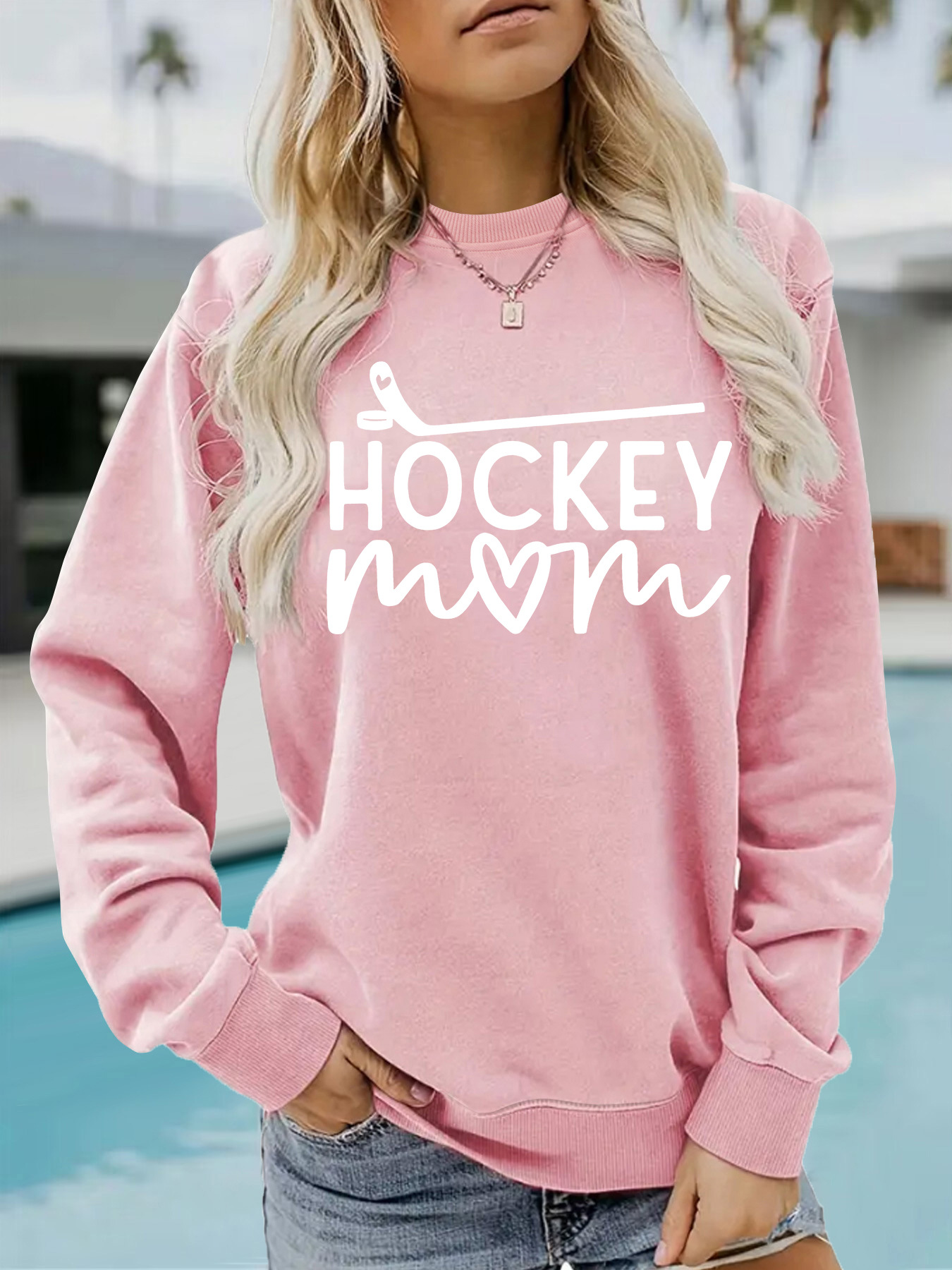 Picture of Amazon Cross-Border Women's Spring and Autumn Round Neck Autumn and Winter Foreign Trade European and American Letter Printed Casual Long-Sleeved Sweatshirt