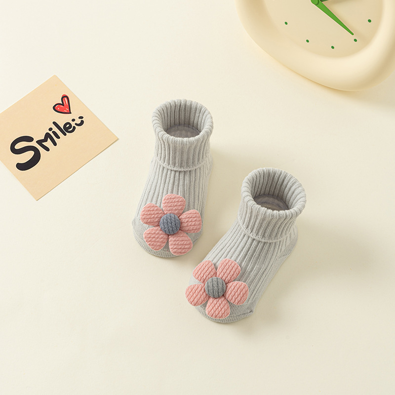 Picture of Newborn baby socks class a cotton spring and autumn non-slip boys and girls baby cartoon doll tube floor socks wholesale 1