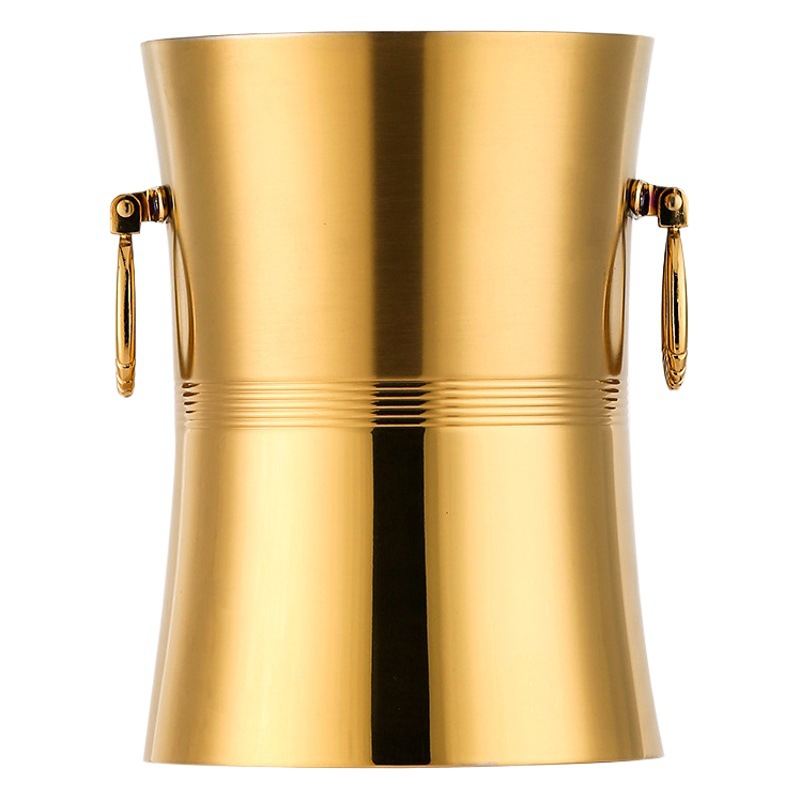 Stainless Steel Ice Bucket Double Layer Cold Portable Ice Bucket Bar KTV Beer Wine Champagne Ice Bucket