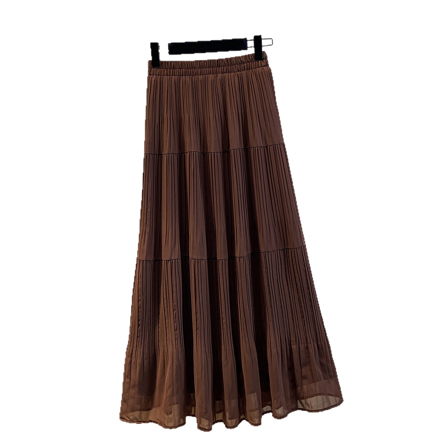 Picture of plus size Women's Summer 2025 New Belly Covering Slim A- line Pleated Half-length Skirt chubby girl Midi Large Umbrella Skirt
