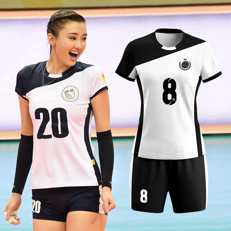Volleyball Clothing suit Women's Competition Uniform Air Volleyball Sports Men's Professional Short-sleeved Training Clothing Printed Number