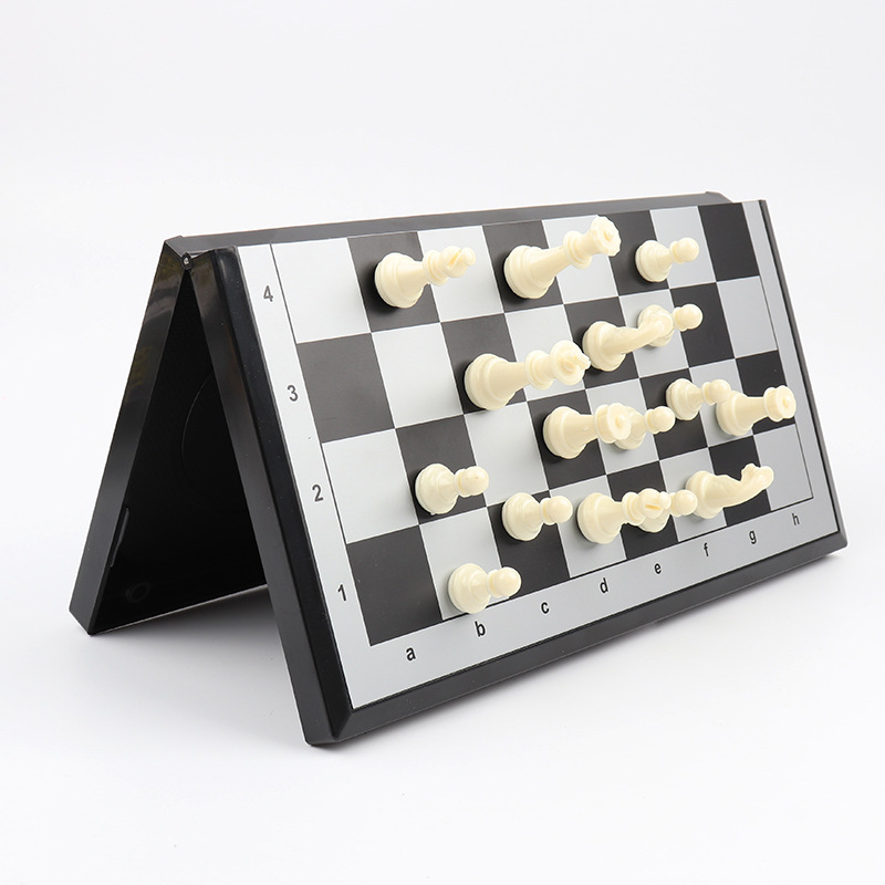 5215 # Success Magnet Chess Black and White Chess Pieces Magnet Series Game Folding Chess Board Outdoor Leisure