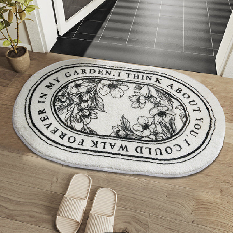 Daifa Bathroom Absorbent Floor Mat Modern Simple Household Bathroom Foot Mat Toilet Shower Door Mat