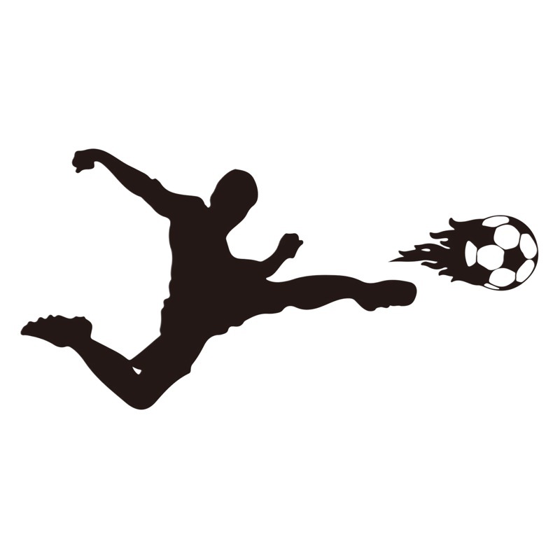 Football Personality Decorative Wall Stickers Cross Border Removable Wall Stickers Home Decorative Bedroom Study JS386-MU3163
