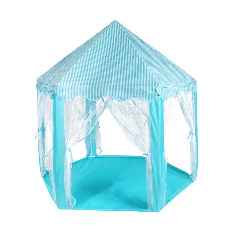 Picture of Children's Tulle Hexagon Tent Indoor Girls Fantasy Castle Decoration Game Baby Sleepable Mosquito-proof Toy House