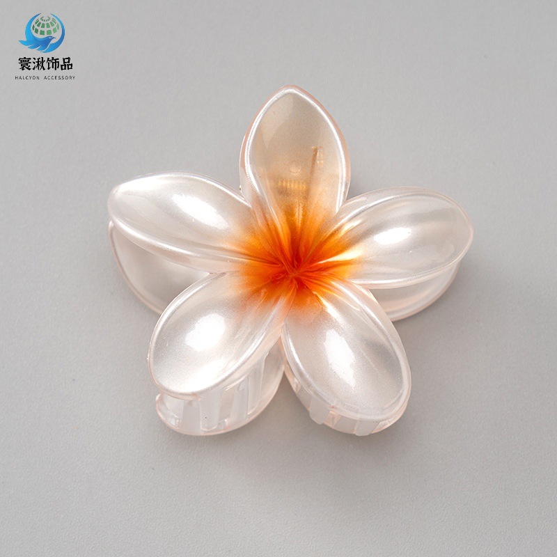 Picture of Cross-border egg flower clip large high-grade gradient Flower hairpin back head updo ponytail shark clip headdress