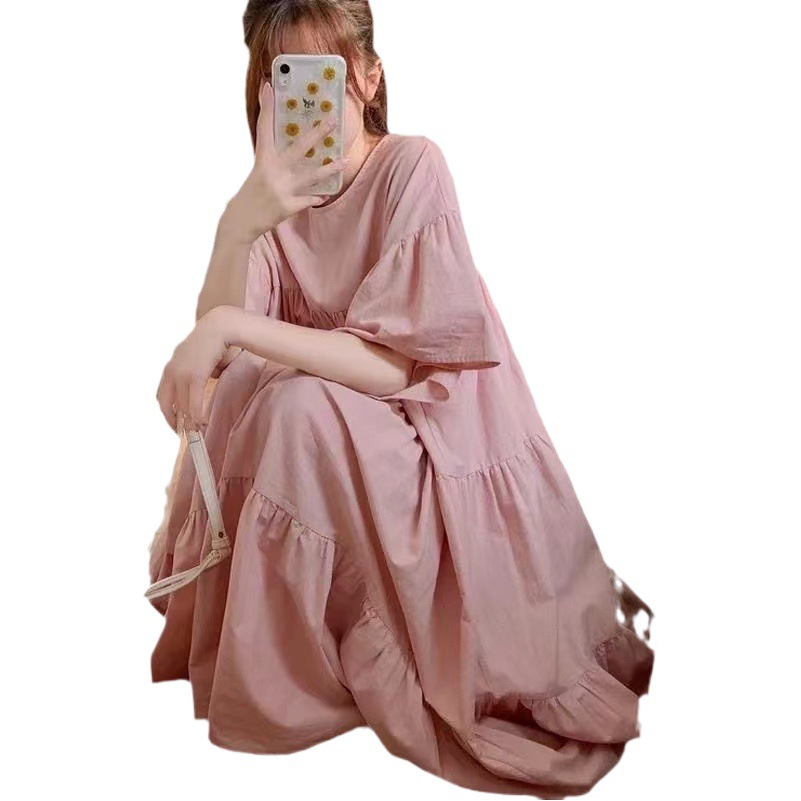 Maternity dress summer long dress Korean style European and American style summer hot mom fashion plus size maternity dress dress women