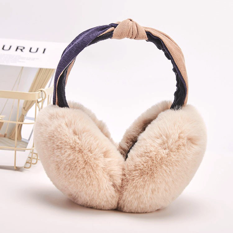 Picture of MEETSUNNY Sweet Girl Ear Warm Winter Cycling Commuter Ear Protection Plush Ear Bag Thickened Warm Earmuffs Women