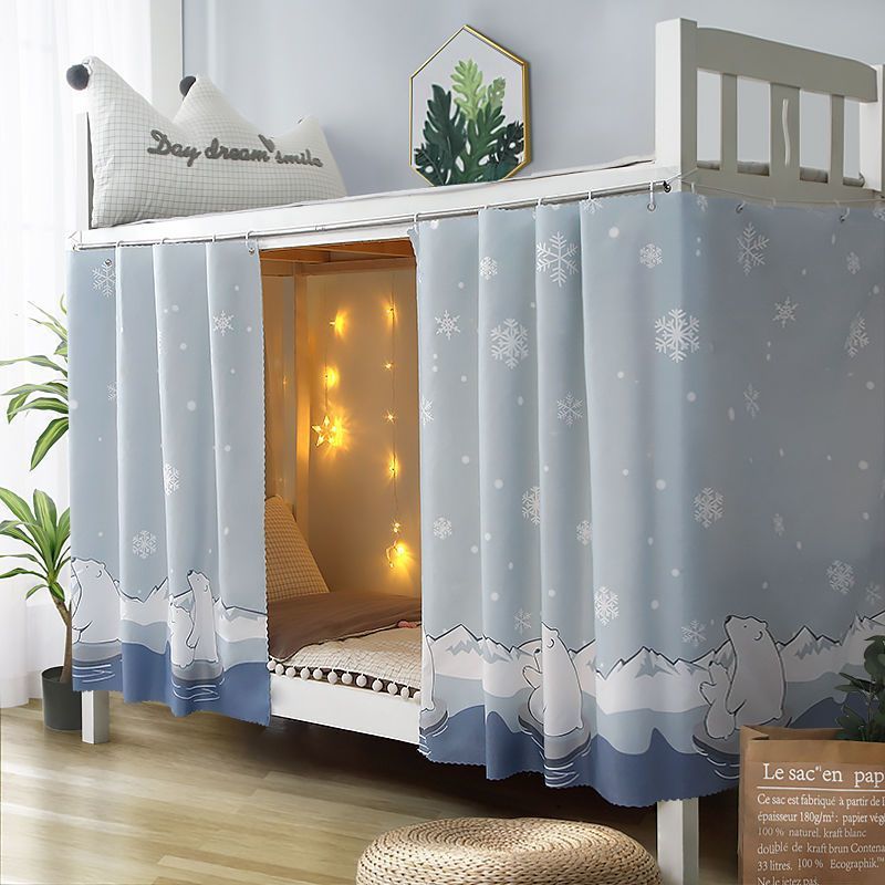 Thick Blackout Bed Curtain for Dormitory Upper Bunk, College Student Bunk Bed Curtain, Curtain for Table Cover