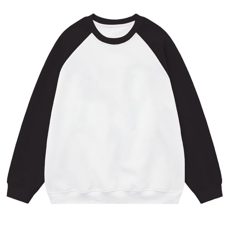 Picture of Full matte imitation cotton cotton raglan sleeve sweatshirt women's custom pattern logo cultural shirt glossy plate foreign trade wholesale customization