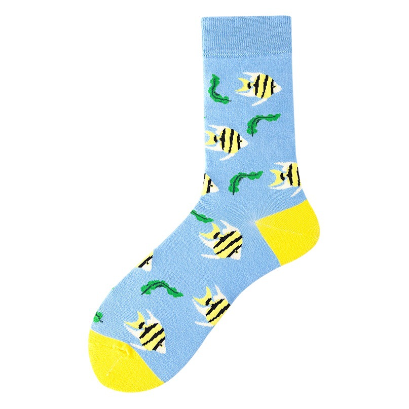 New autumn and winter tide socks men's socks Amazon cross-border Ocean series in the tube couple socks foreign trade socks wholesale