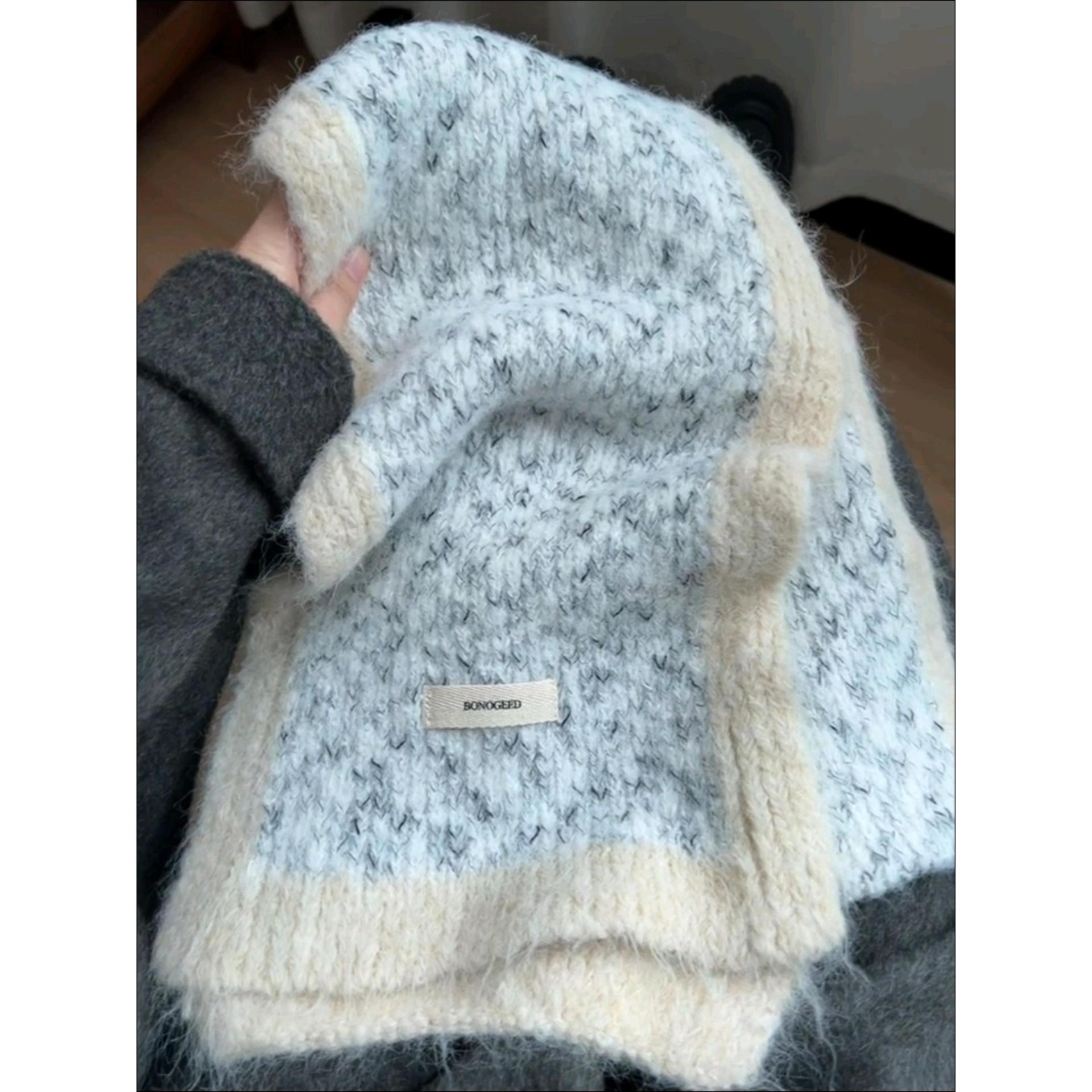 Picture of Small Sweet Potato Blogger recommend Wool Scarf Women's Winter 2024 New Korean Style All-match Atmosphere Warm Neck Protection