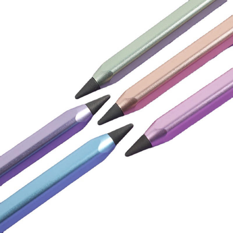 Picture of Metal pen eternal pen eternal pencil square 5 Color student supplies basic supplies wholesale