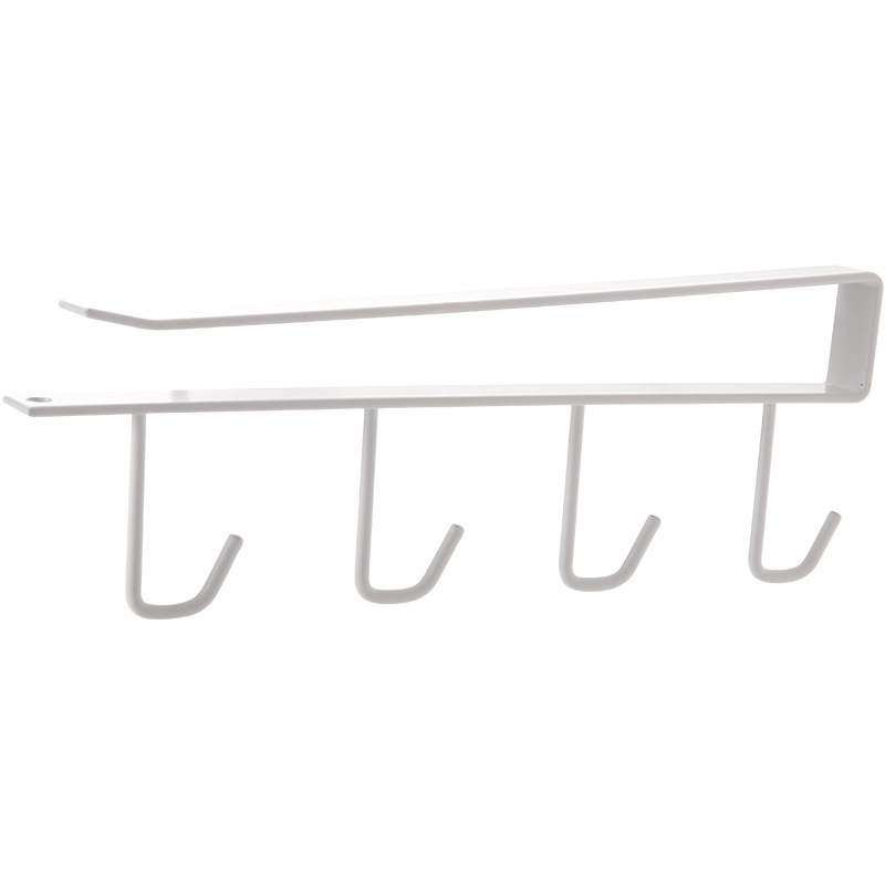 FaSoLa cabinet 4-piece hook storage rack punch-free wardrobe organizing rack kitchen seamless hook clip hook wall hanging