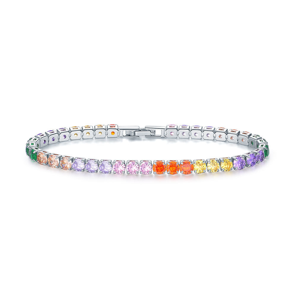 Picture of 4.0mm zircon tennis bracelet for men and women fashion simple bracelet jewelry ins cross-border factory wholesale