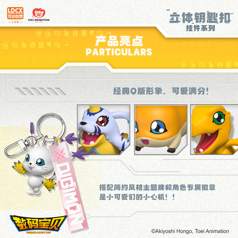 Picture of Genuine Digital Baby Stereo Keychain Agu Beast Animation Peripheral Pendant Ornaments Trendy Play Gaby Beast Toy New