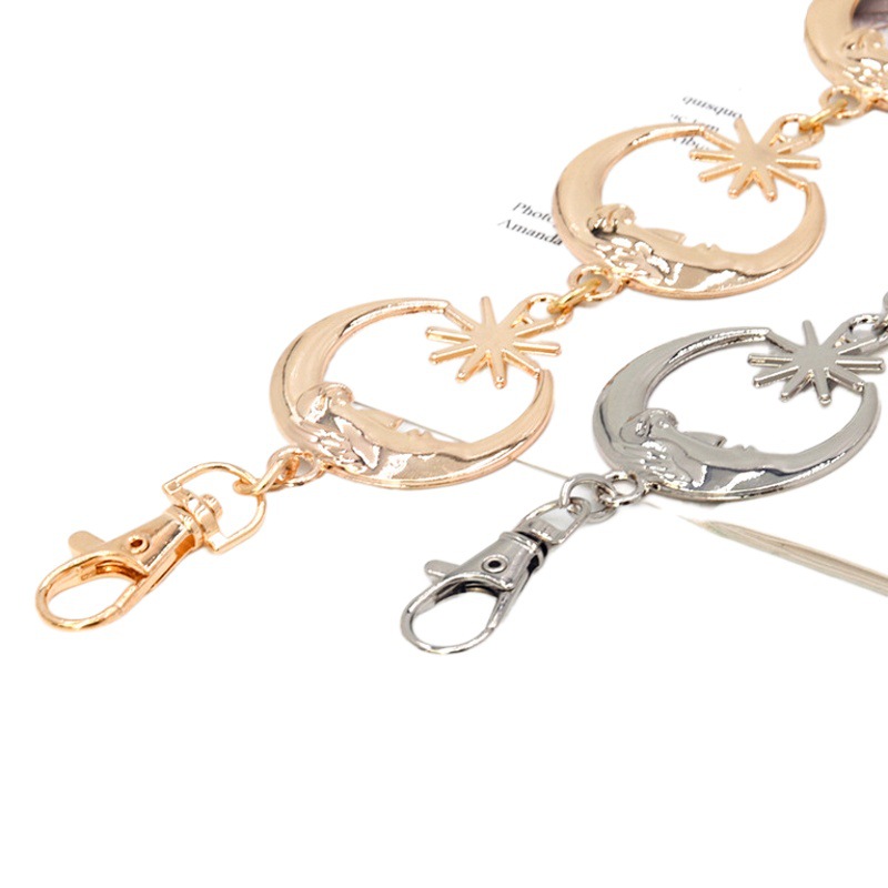 European and American Moon Star metal waist chain women's summer decoration punk antique fashion all-match dress belt