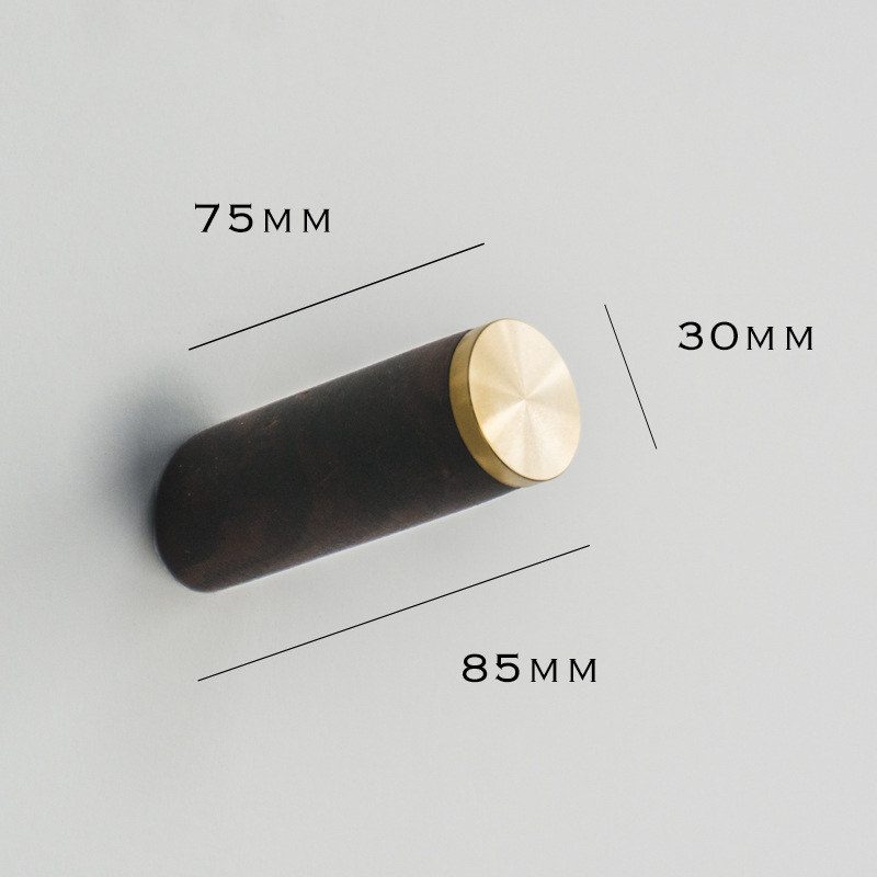 Picture of Light luxury wooden solid wood brass creative home wall decoration hook bedroom door rear hook clothes hook single hook