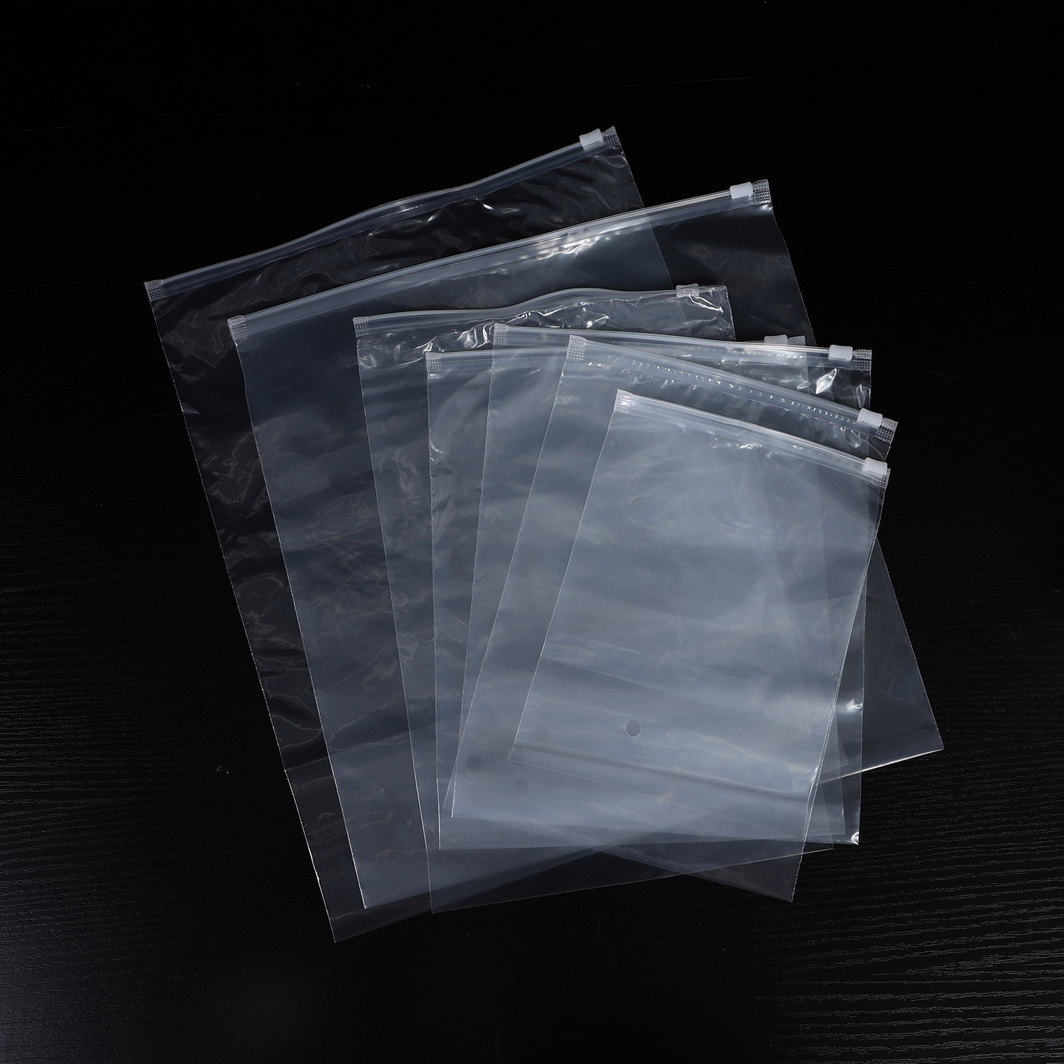 Picture of Factory wholesale thick transparent frosted pe zipper bag clothing underwear socks storage zipper bag packaging bag custom