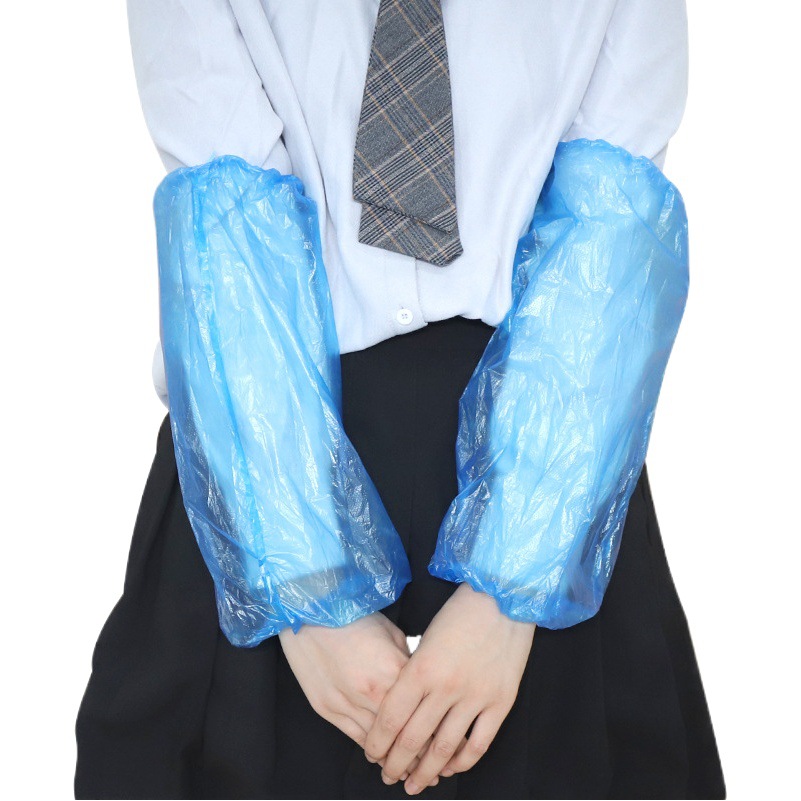 Wholesale Disposable Sleeve Sleeve Sleeve Waterproof Oil Proof Transparent Disposable Thickened pe Plastic Sleeve