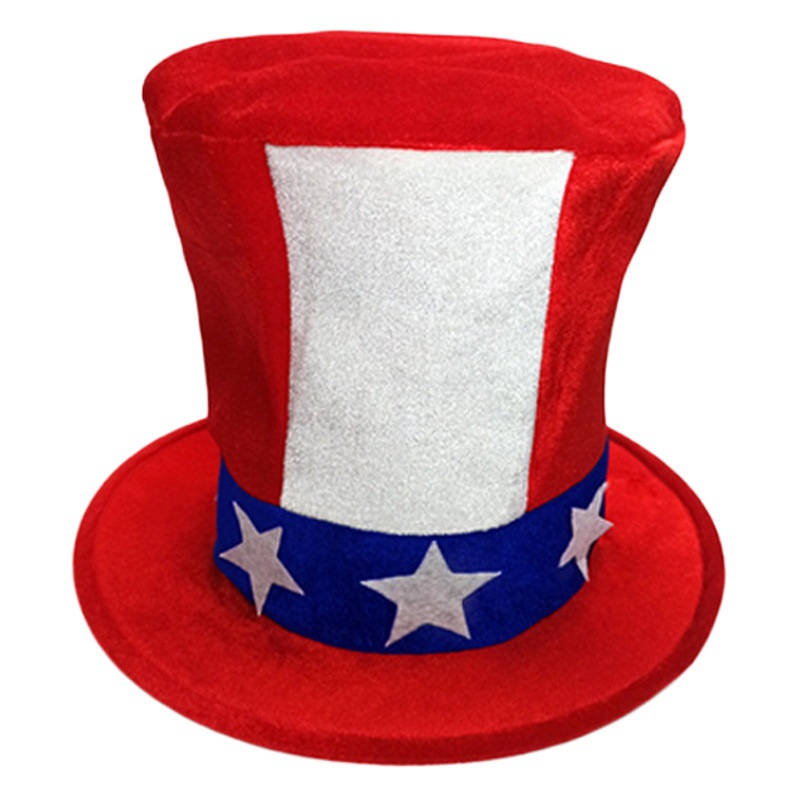 Cross Border US Independence Day Carnival Party Sequin Hat Beaded Tie Glasses Uncle Sam Hat Dress Up