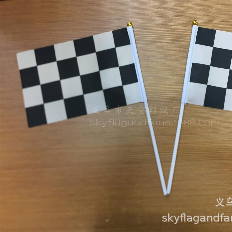 Picture of In stock F1 racing flag No. 8 black and white plaid racing hand Flag black and white plaid racing flag black and white plaid end flag