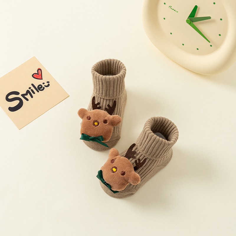 Picture of Newborn baby socks class a cotton spring and autumn non-slip boys and girls baby cartoon doll tube floor socks wholesale 1