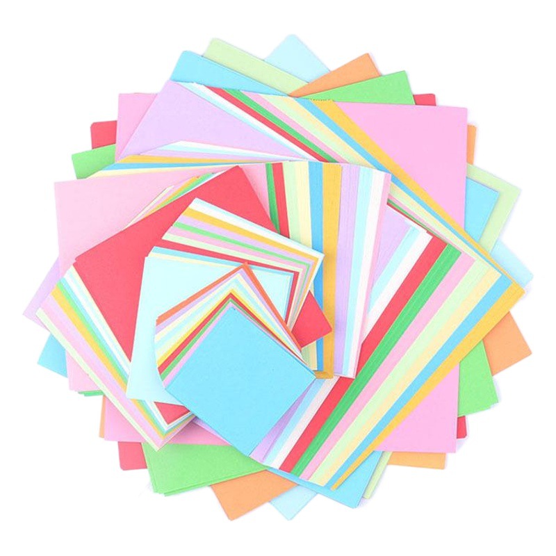 15cm Square Color Paper Children's Handmade Origami Color Handmade Paper Hand Cut Paper Crane Origami