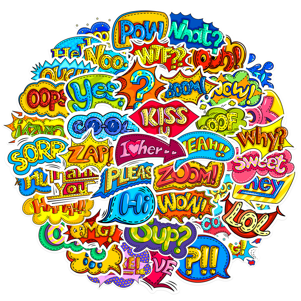 46 New cute explosion stickers cross-border cartoon skateboard water Cup refrigerator luggage stickers waterproof wholesale