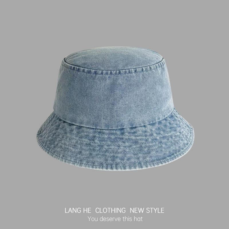 Picture of Cowboy Fisherman Hat Women's Face Show Small New All-match Washed Distressed Basin Hat Casual All-match Outdoor Travel Men's Hat