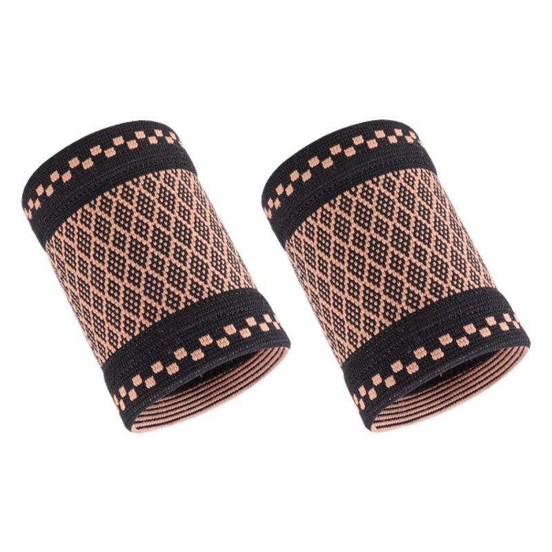Knitted Brass Wrist Guards to Protect Wrists Nylon Breathable Sweat-Absorbent Sleeves Fitness Basketball Bench Press Deadlift Push-Up Exercise