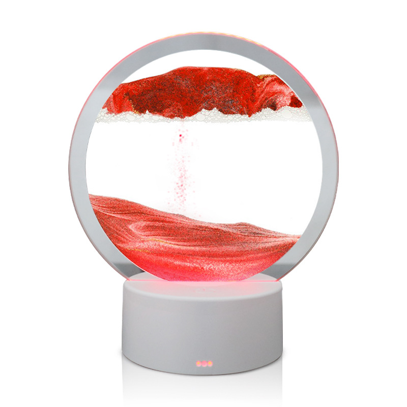 Picture of Quicksand Lamp Hourglass Creative 3D Night Light Ornament Quicksand Painting Lamp Sensor Table Lamp Remote Control Touch Cross-Border Hot Model
